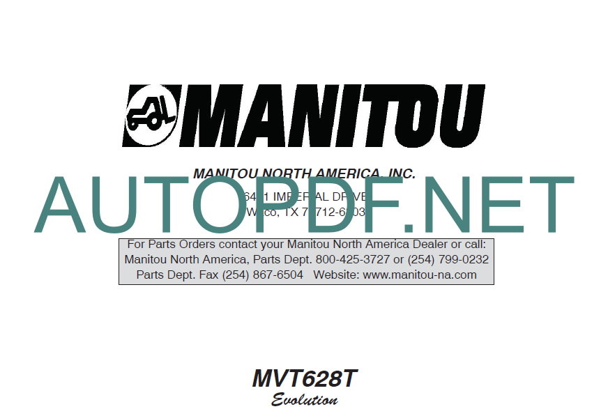 MVT 628T E3 TIER III PARTS MANUAL