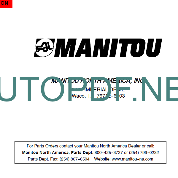 MVT 665 T OPERATOR SERVICE MANUAL