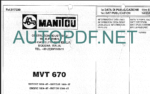 MVT 670 PARTS CATALOGUE