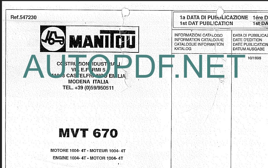 MVT 670 PARTS CATALOGUE