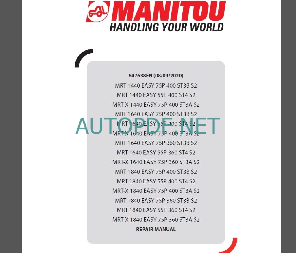 MRT 1840 S2 REPAIR MANUAL