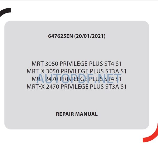 MRTX 3050 PRIVILEGE PLUS REPAIR MANUAL