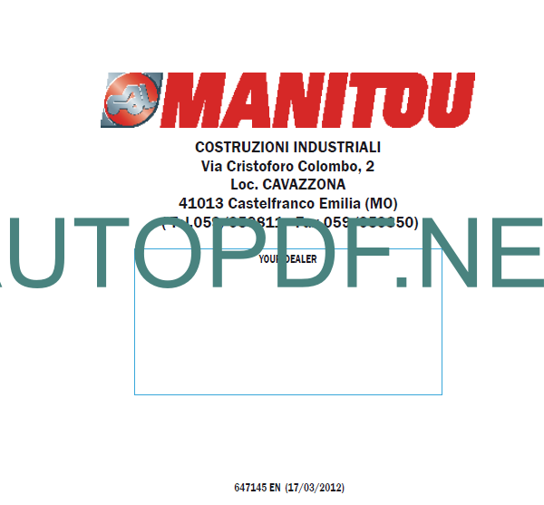 MHT 860 LT-E3 REPAIR MANUAL