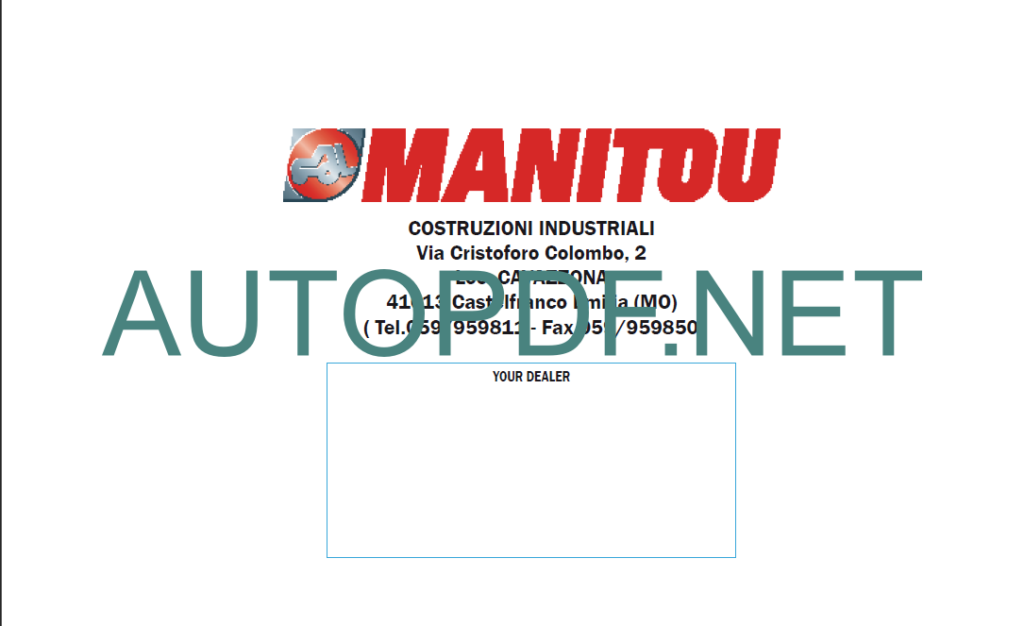 MHT-X 780 T-E3 REPAIR MANUAL