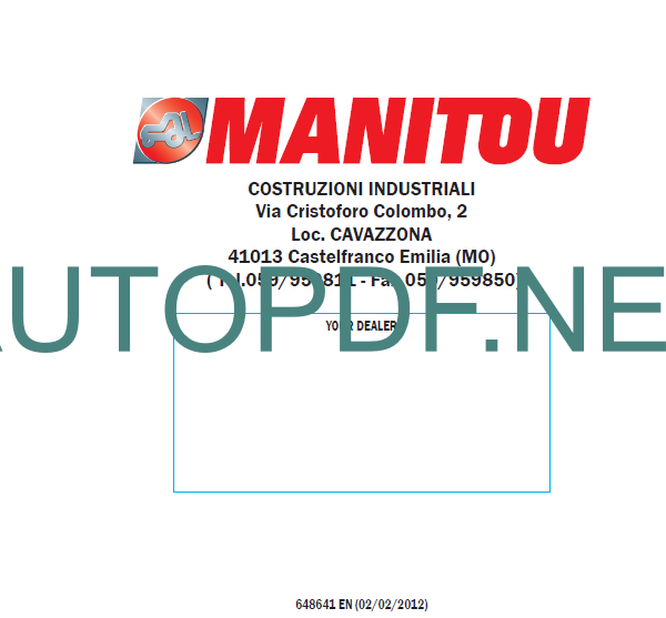 MHT 10225 LT-E3 OPERATOR'S MANUAL