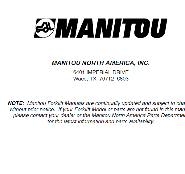 MHT 10160 M SERIES-E2 PARTS MANUAL