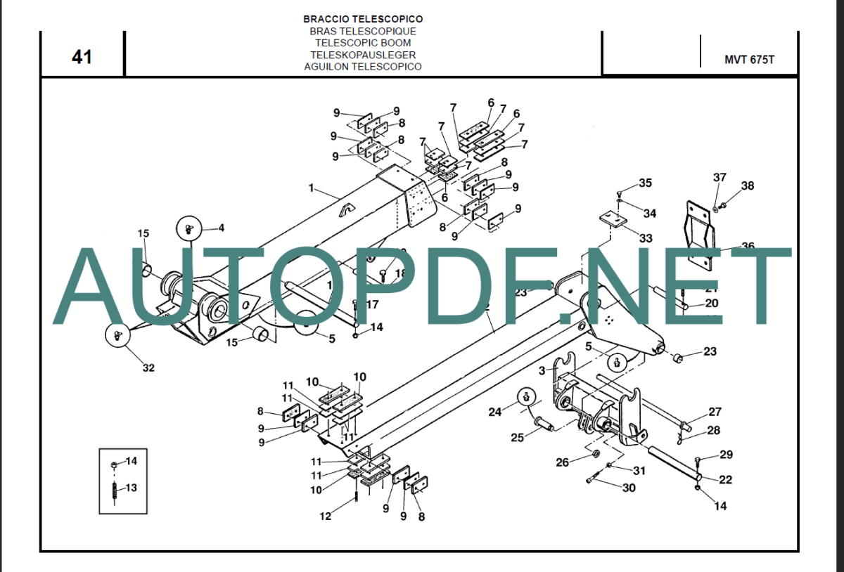 MVT 675 T E2 PARTS MANUAL