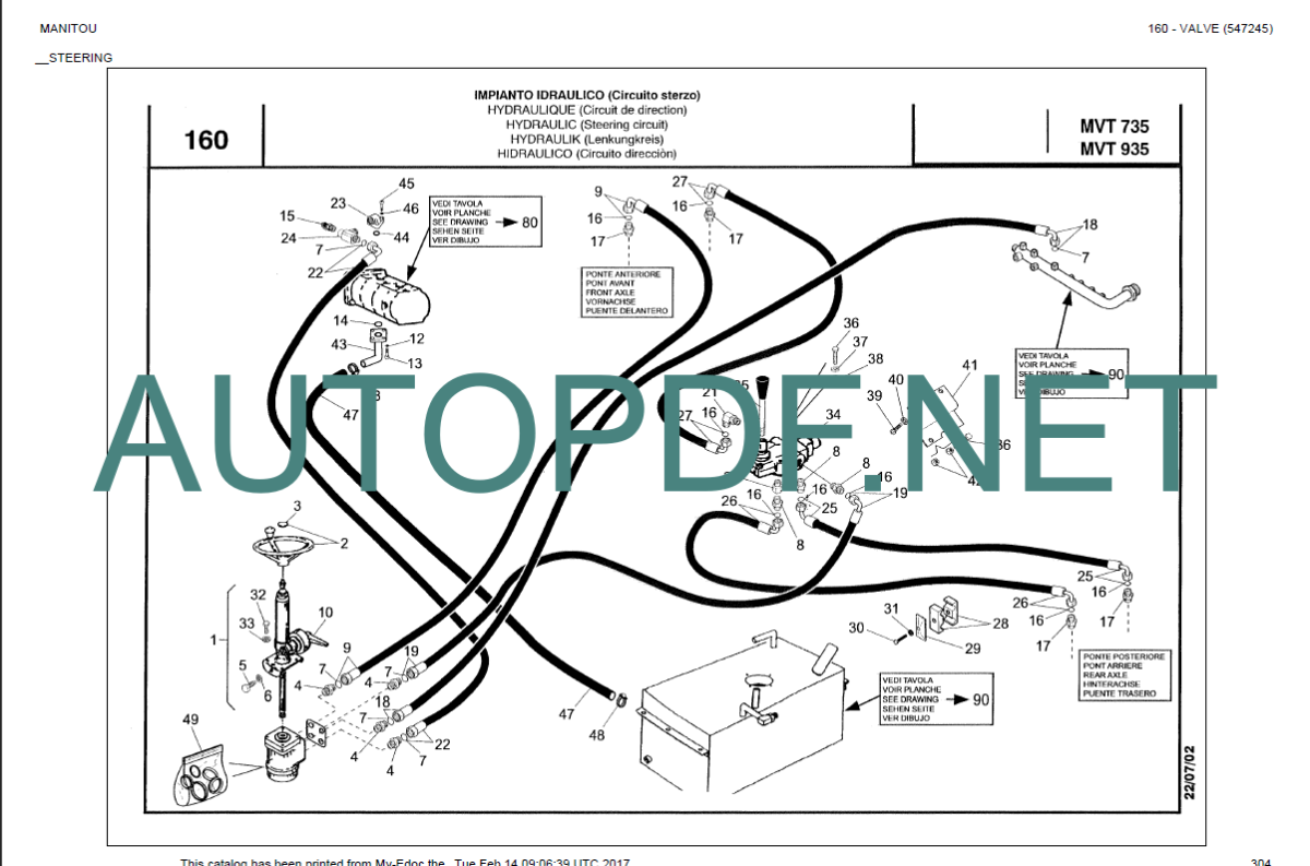 MVT 735 PARTS CATALOGUE