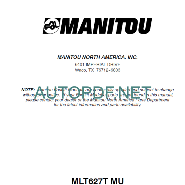 MLT 627T MU Serie PARTS MANUAL