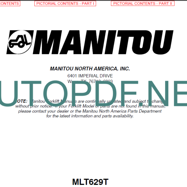 MLT 629T Series A PARTS MANUAL