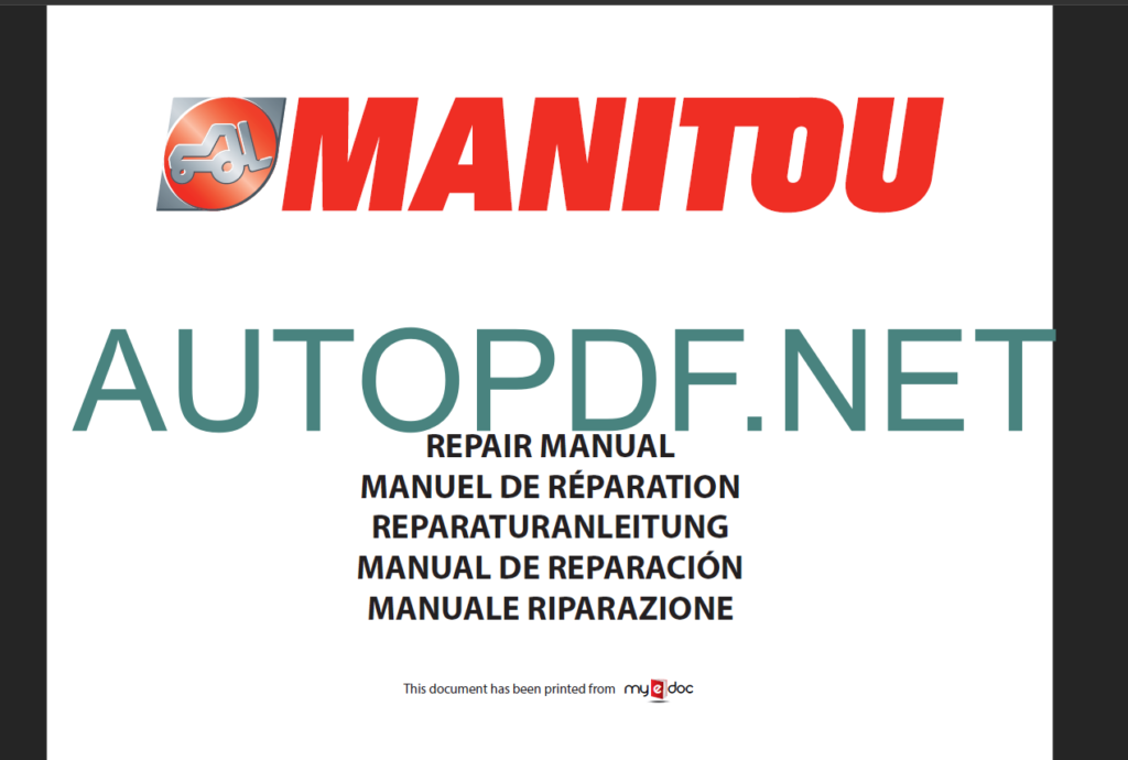 MLT 845 SERIES 5-E3 REPAIR MANUAL