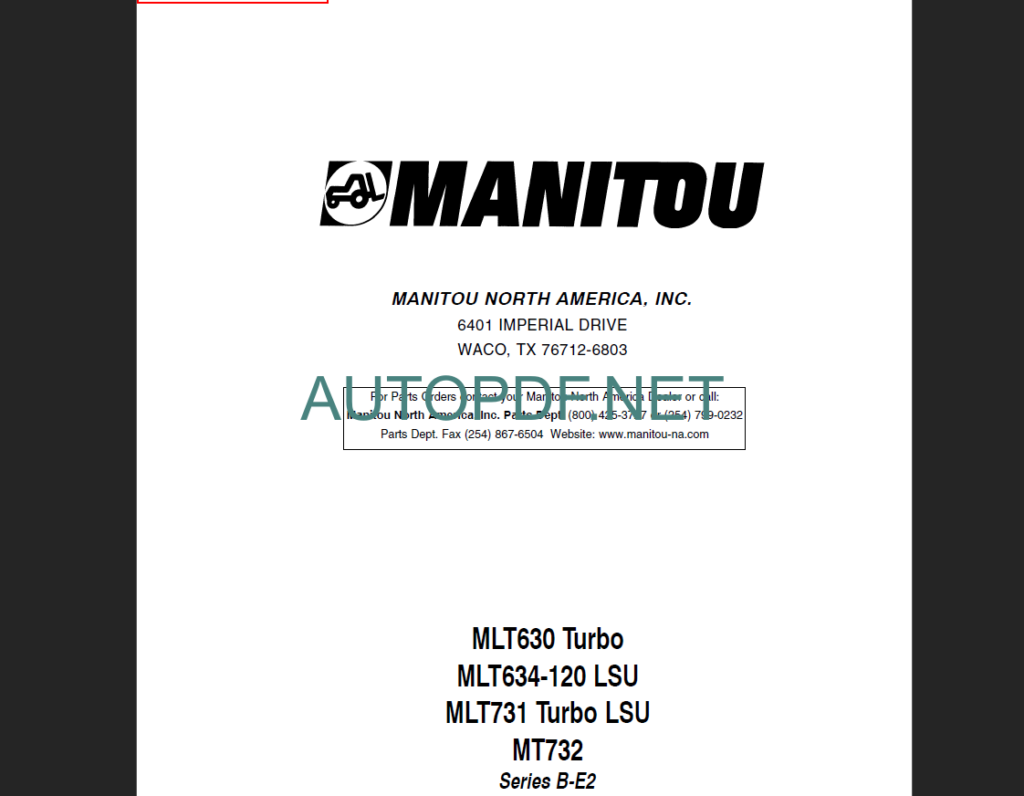 MLT 634 OPERATOR'S MANUAL