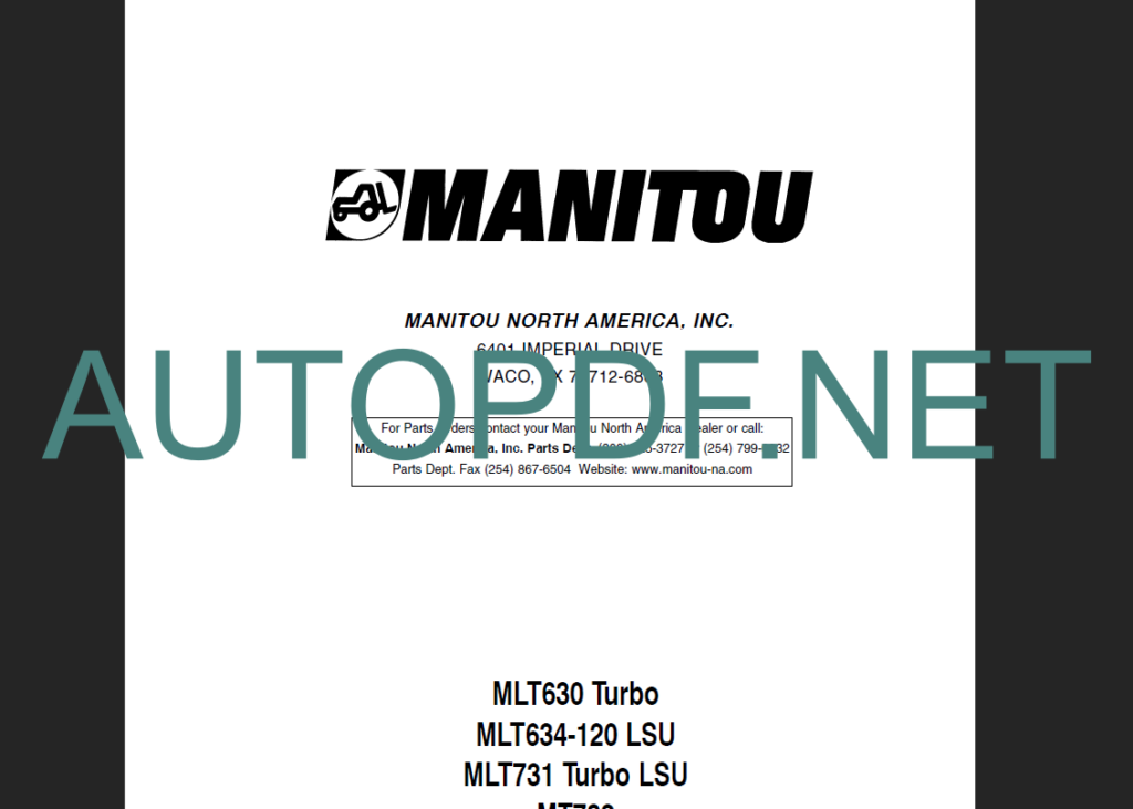 MLT 731 OPERATOR'S MANUAL