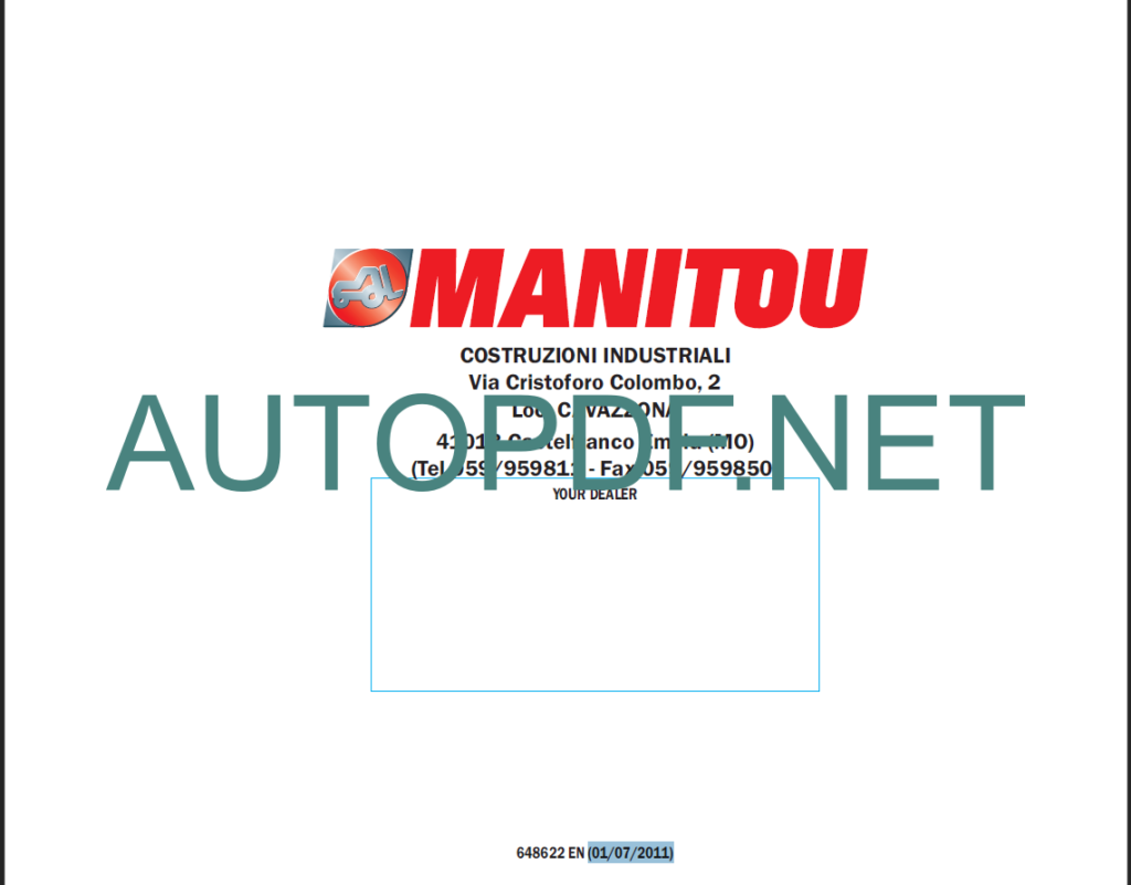 MLT 741 120 PS ST3B Repair Manual