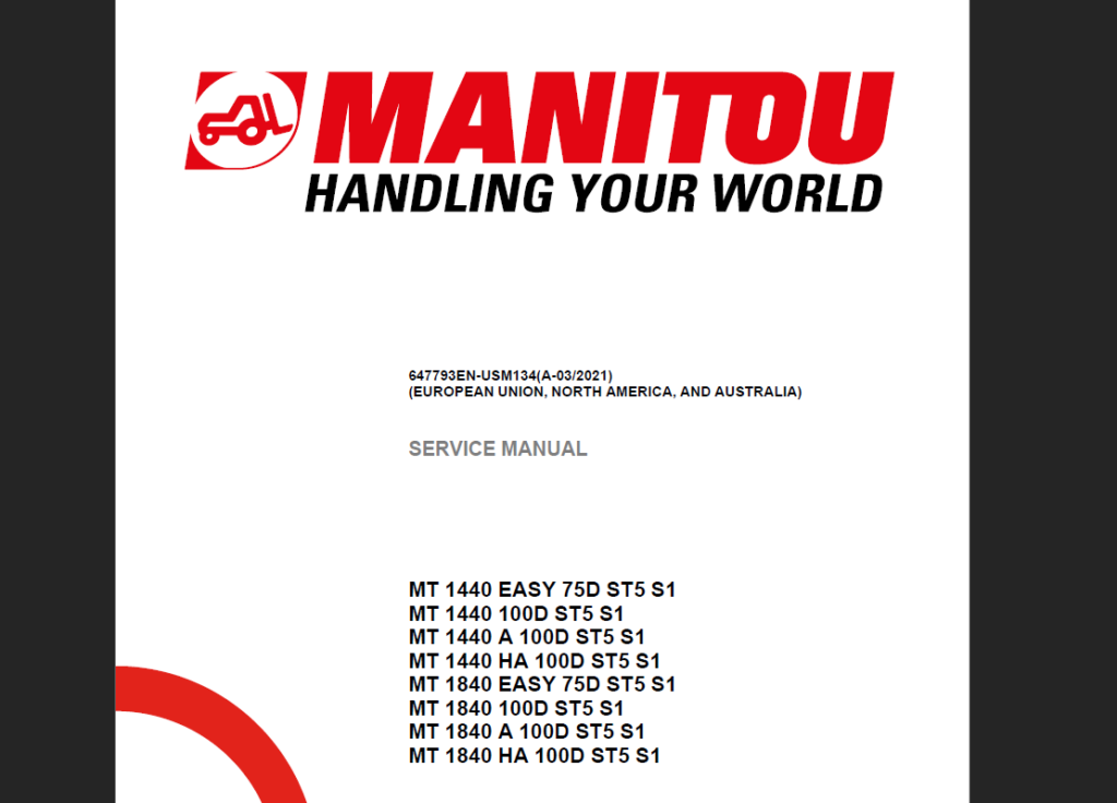 MT 1440 A-HA 100D ST5 S1 SERVICE MANUAL