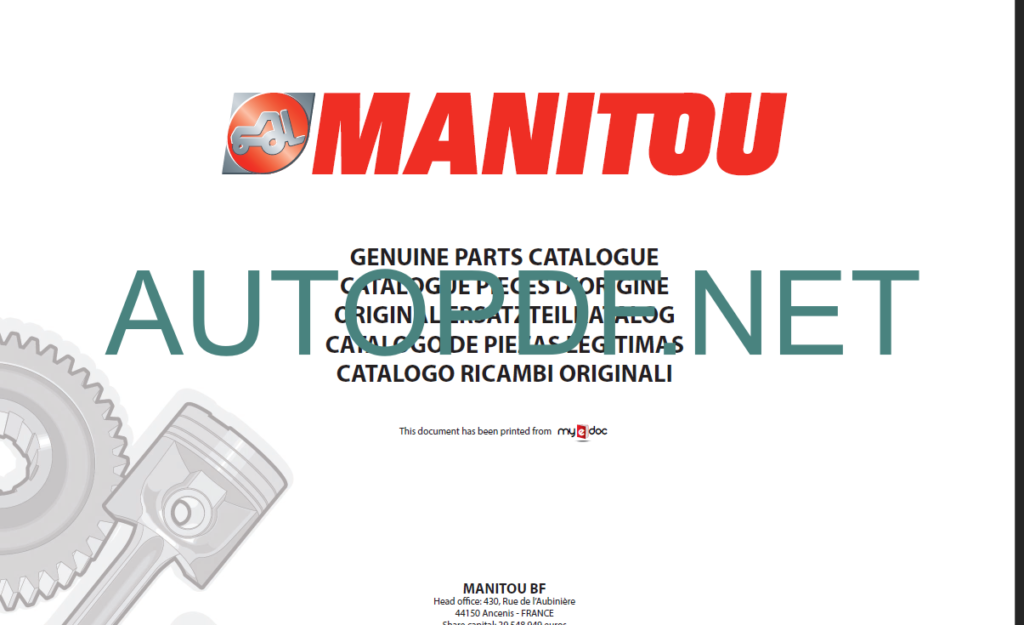 MT 625 H T ST3B Parts Catalogue