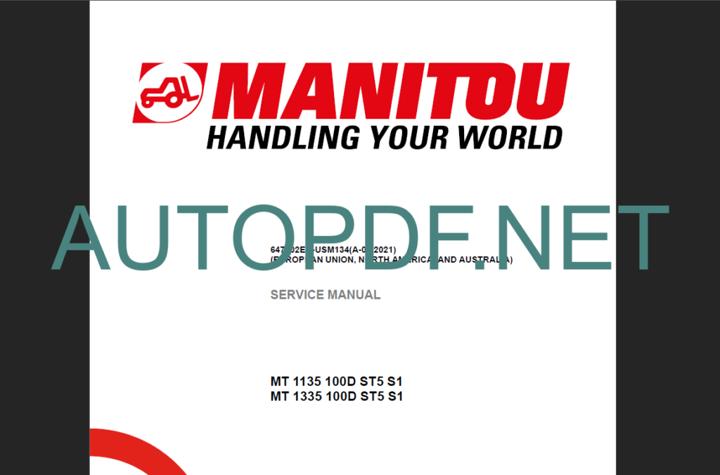 MT 1335 100D ST5 S1 SERVICE MANUAL