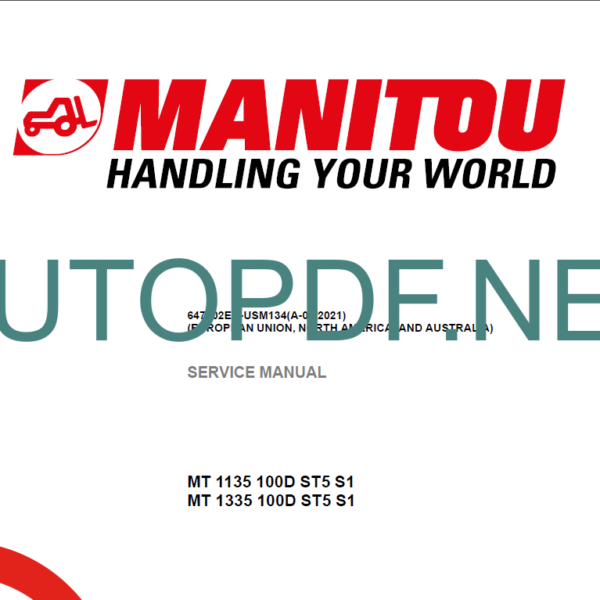 MT 1335 100D ST5 S1 SERVICE MANUAL