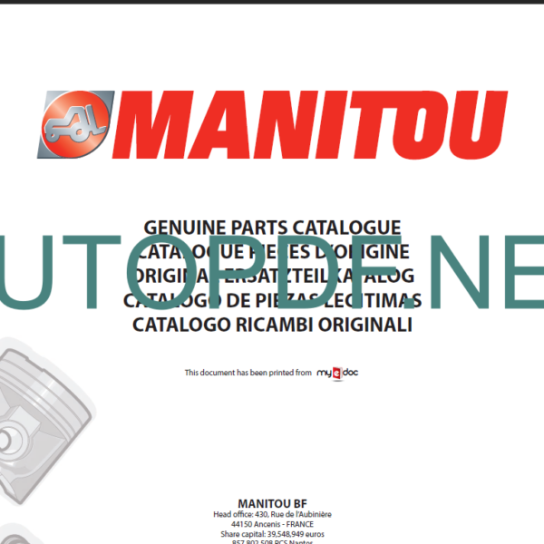 MT 625 S1 E3 PARTS CATALOGUE