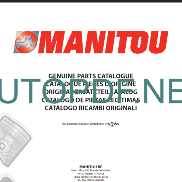 MT 1240 L TURBO MONO ULTRA S2 Genuine Parts Catalogue