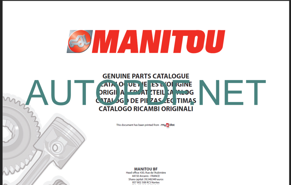 MT 927 SERIE C PARTS CATALOGUE