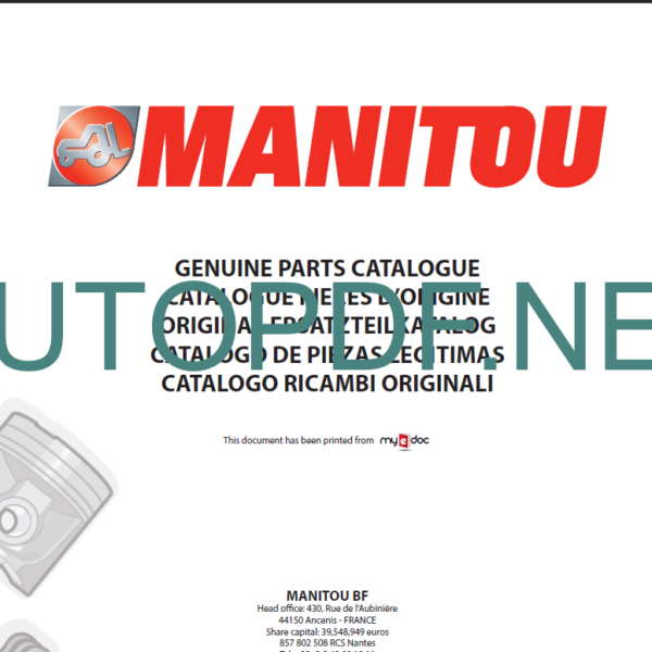 MT 1235 MT930 CP CPT 10-10 ULTRA Genuine Parts Catalogue 47976