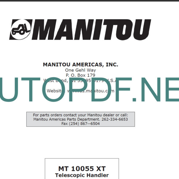 MT 10055 XT Parts Manual