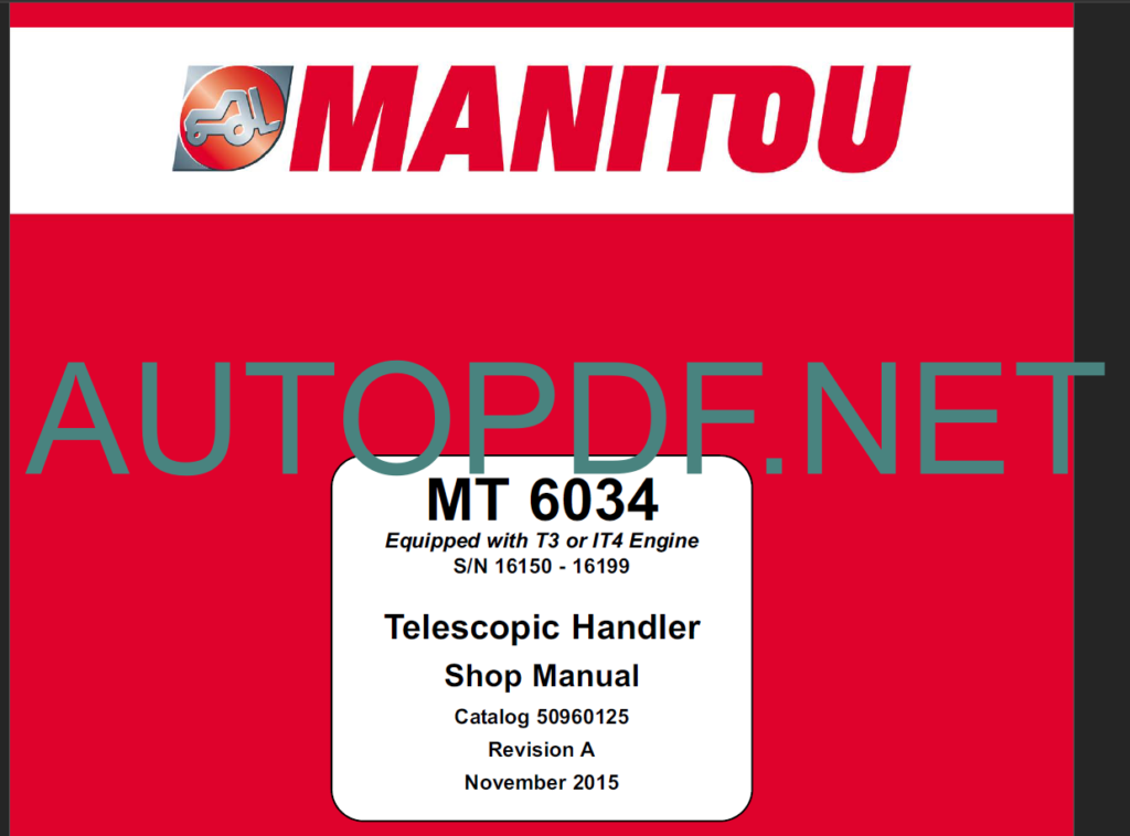 MT 6034 Shop Manual