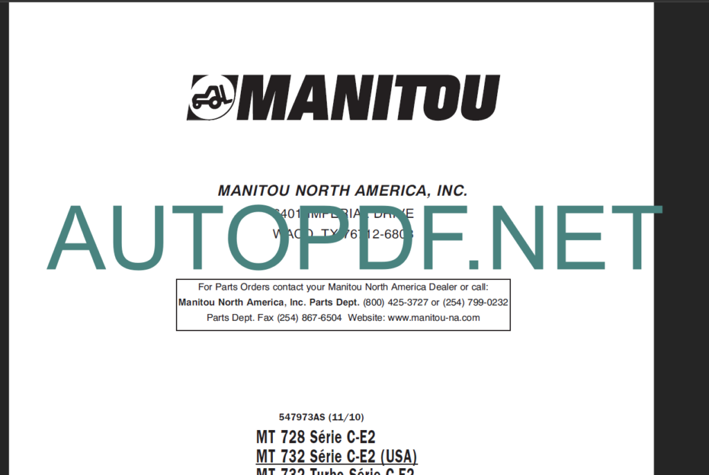 MT 928 SC-E2 OPERATOR'S MANUAL