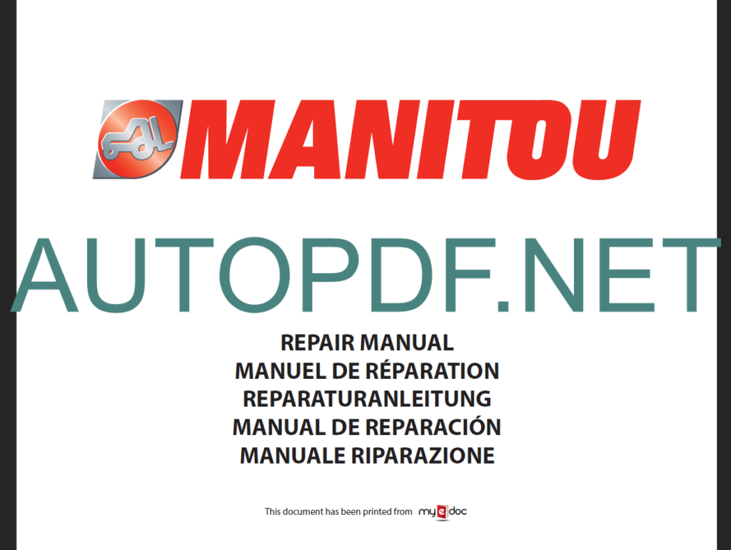 MT 1033 HLT Série 2-E2 REPAIR MANUAL