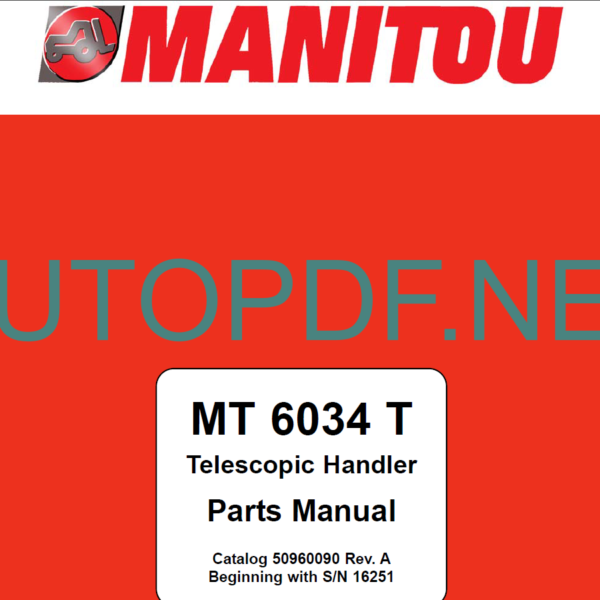 MT 6034T Parts Manual