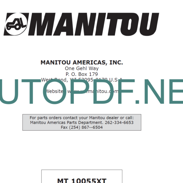 MT 10055XT Operator Manual