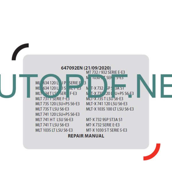 MLT-X 741 S6-E3 REPAIR MANUAL