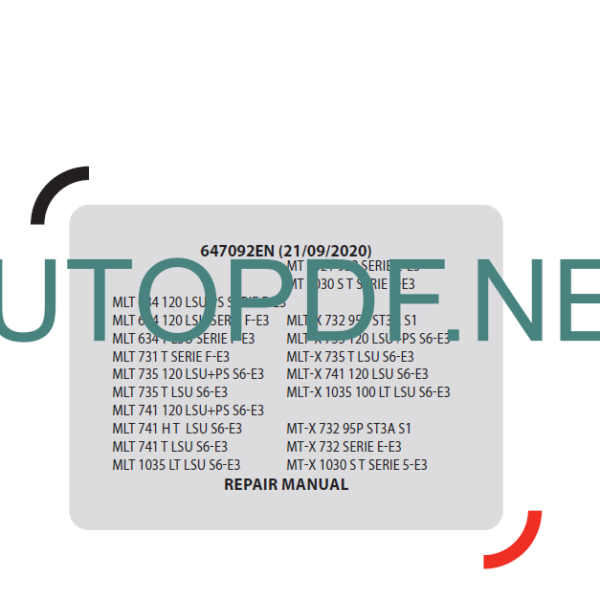 MLT-X 1035 S6-E3 REPAIR MANUAL