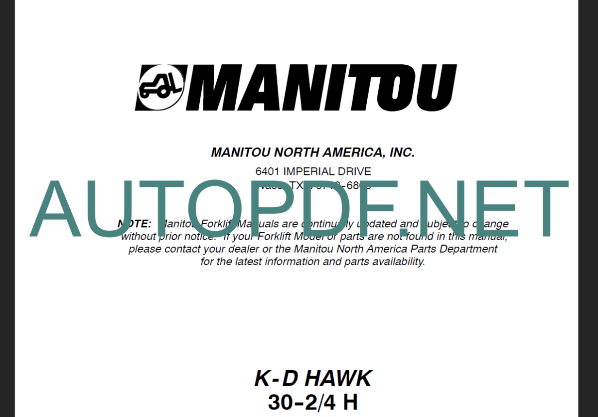M30-24 H K-D HAWK Parts Manual