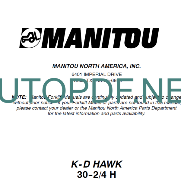M30-24 H K-D HAWK Parts Manual