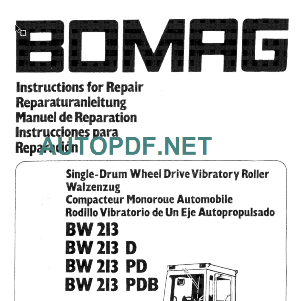 BW 213 DPDB Instruction FOR REPAIR