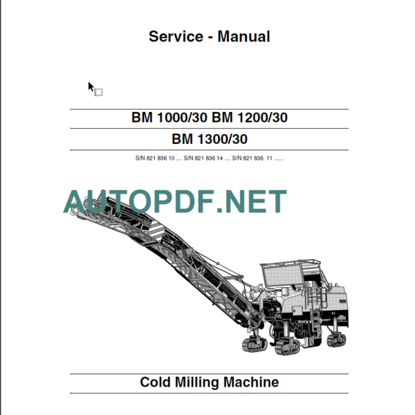 BM 1000-30 Service Manual