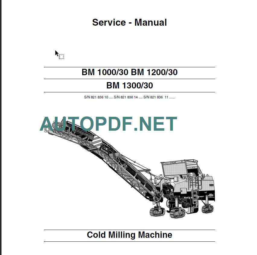 BM 1000-30 Service Manual