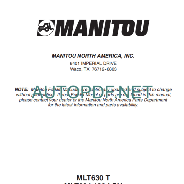 MLT 630 Turbo PARTS MANUAL