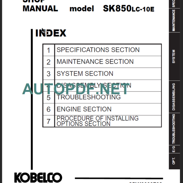 SK850LC-10E (EU 2019) Shop Manual