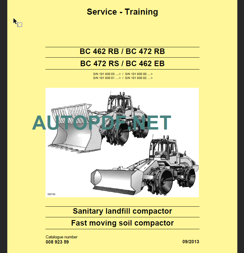 BC 472 RB RS Service Training 2013