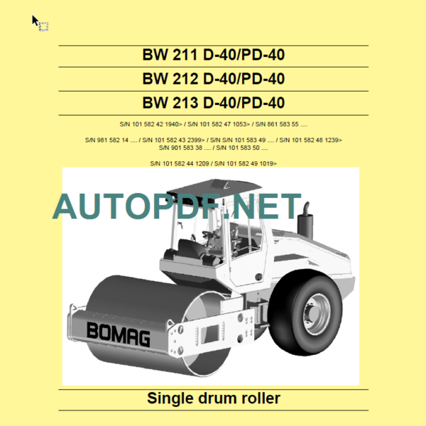 BW 212 PD D-40 Service Training