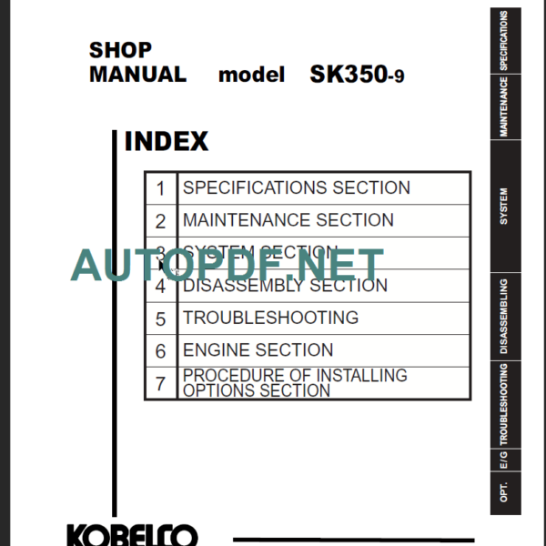 SK350-9 SHOP MANUAL