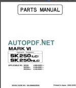 SK250LC-6-SK250NLC-6E PARTS MANUAL