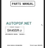 SK25SR-2 PARTS MANUAL