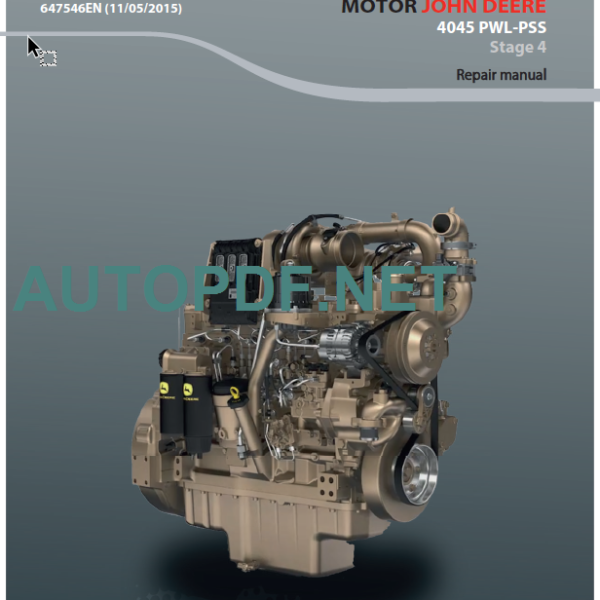 Motor John Deere 4045 PWL-PSS Repair Manual