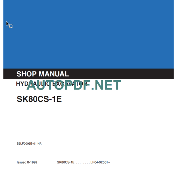 SK80CS-1E SHOP MANUAL