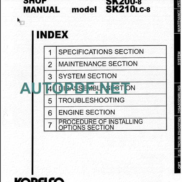 SK200-8 SHOP MANUAL 2006