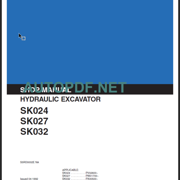 SK032 SHOP MANUAL